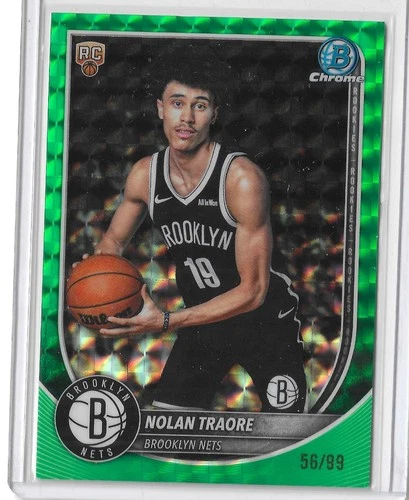 2025 Bowman Basketball Green Geometric Refractor Nolan Traore #BCV-19
