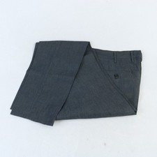 PRADA STEEL BLUE GRAY LIGHTWEIGHT COTTON FLAT FRONT PANTS BUTTON FLY NO SIZE 32W