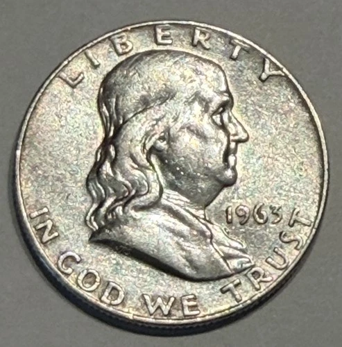1963 Franklin Half Dollar AU 90% Silver