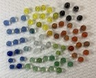 Vintage 4-Vane Cat’s Eye Marbles - Lot of 71- Some Pontils — photo 1
