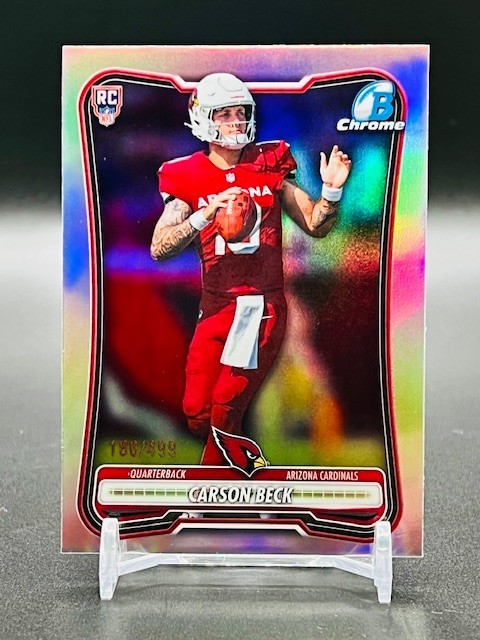 Carson Beck 2026 Bowman Chrome Rookie Refractor /499 Arizona Cardinals QB (RC)
