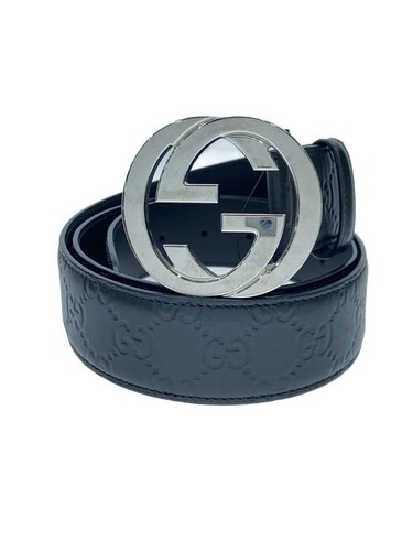 Gucci Belt BLK Men 411924 Used