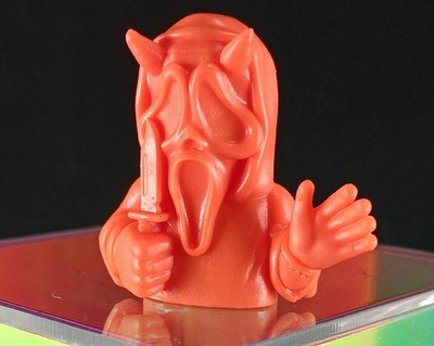 Tiny Mights ORANGE HORNED GHOSTFACE Scream Horror Culture Fly Keshi