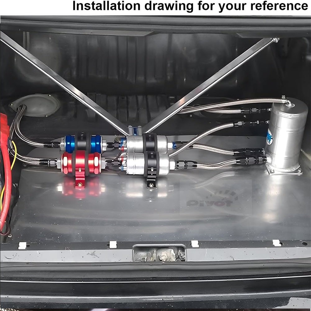 50mm Single Clamp Cradle Fuel Pump Bracket Fuel Filter Mounting Black US STOCK