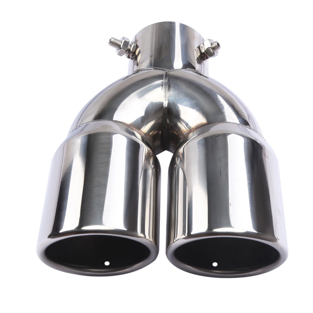 For Maserati Ghibli 2.5 Inlet Rear Car Dual Exhaust Muffler Tip Tail Pipe Steel