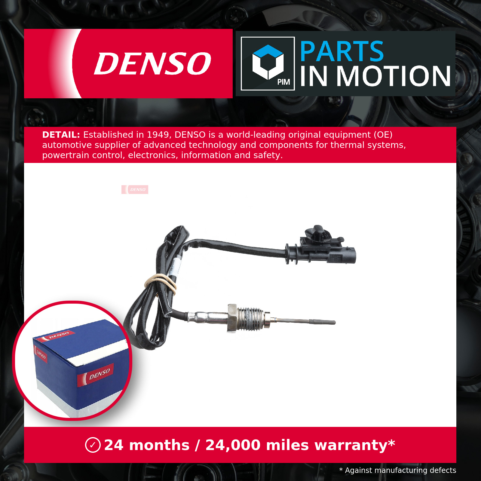 Exhaust Temperature Sensor fits VAUXHALL COMBO D 1.3D 2016 on A13FD Denso New