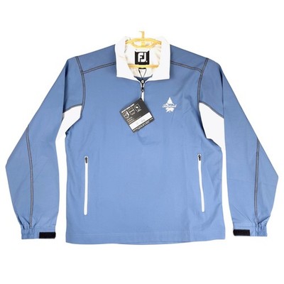 FootJoy Sport Windshirt Mens Small Blue White Half Zip Golf Pullover 32663 NWT
