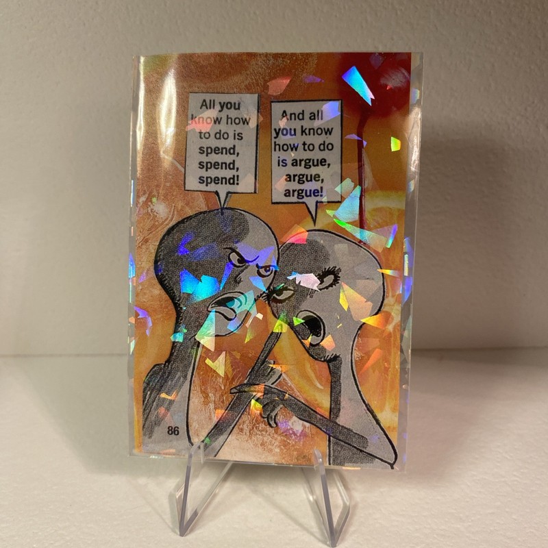 aceo original art Mixed Media Collage Card