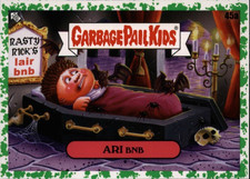 2023 Topps Garbage Pail Kids Go On Vacation - Ari BNB Booger Green Card #45a