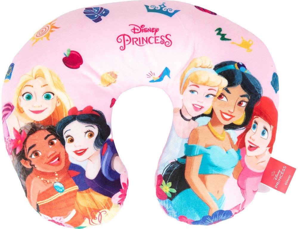 Disney Princess Flower Travel Pillow - Soft Ergonomic Neck Support for Girls and Teens