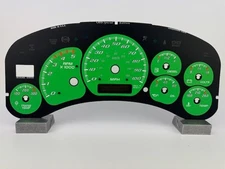 US Speedo Green Silverado/Sierra Gauge Face for Clusters 99-02 3500 Diesel