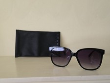 Quay Wide Awake Black Square Sunglasses 59-16-145 With Case