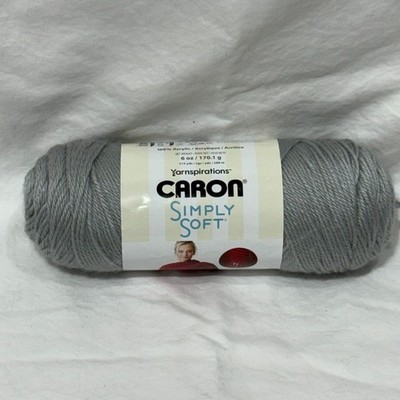Caron Simply Soft Yarn Feathered Gray #9794 Worsted Wt Acrylic Yarn 6 oz Skein