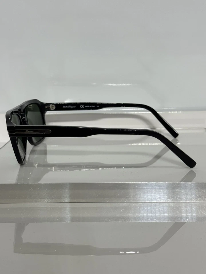 Gafas de sol Salvatore Ferragamo SF2869 negras acetato personalizadas polarizadas G15 verdes Foto 4 de 4