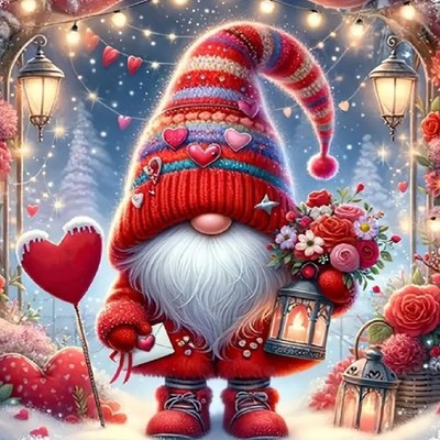 Valentine's Day 5D Diamond Painting Art Kits for Adults Full Round Drill Gem Art