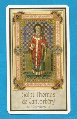 Andachtsbild HEILIGER THOMAS VON CANTORBERY vergoldet.