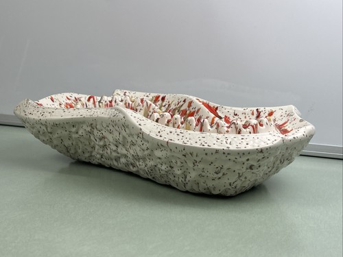 Vintage MCM Large Table Ashtray Abstract Atomic Speckled Geometric Splattered - Picture 9 of 9