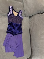 girls lyrical/gymnastics dance costume Purple One Piece Shorts