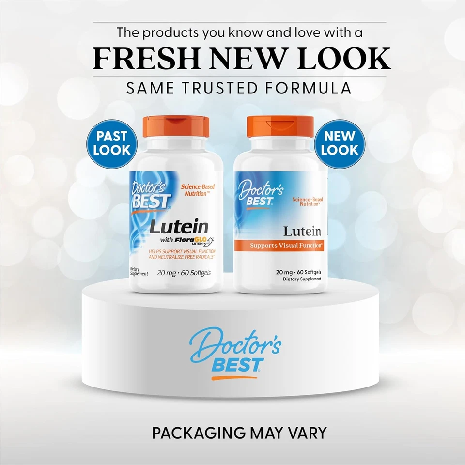 Doctor's Best Luteína sin Gluten, Apoyo a la Visión, 60 Cápsulas Blandas Foto 2 de 4