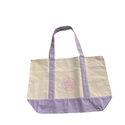 Trader Joe s Canvas Large Purple Shopping Bag Limited  Tote Lavender New W/Tags