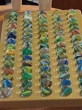 VIntage Lot of 75 Cat Eye Swirl Vein Marbles Great colors Up To 5 Veins  Color