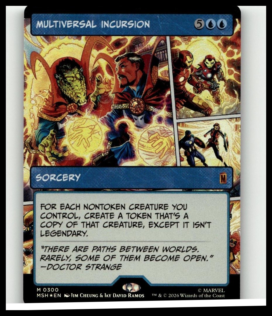 Marvel Super Heroes #300 Multiversal Incursion (Borderless) Foil