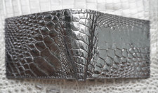 Black Genuine Crocodile Leather SKIN Men's Money Clip WALLET Y22