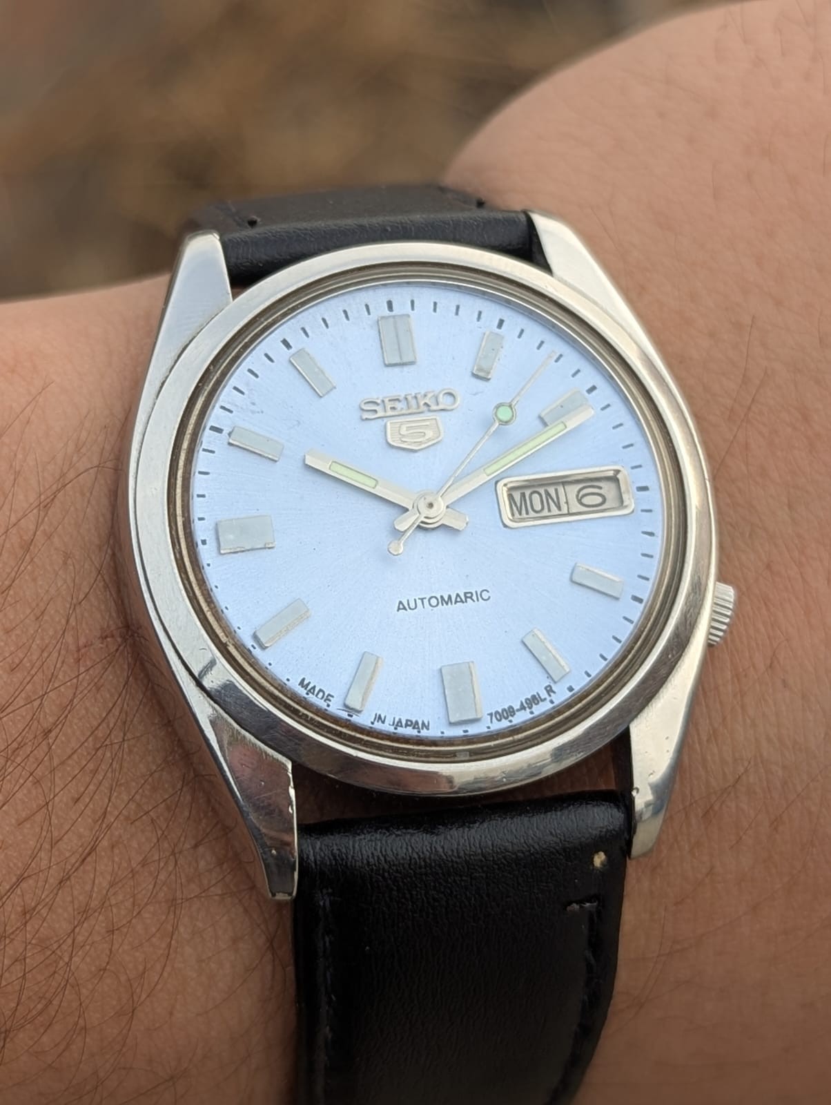 Watch Japan Dial 7009-8740 Blue 5 Automatic Sky Seiko Vintage Rare Men's - vintagewatches.pk