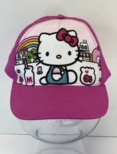 Cute Hello Kitty Kids Girls Pink  White Adjustable Hat / Cap - New w/ Tags READ
