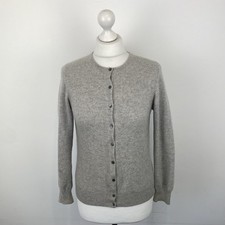 M&S Autograph 100% Cashmere Cardigan Grey Ladies Size 12 But Shrunk And Stained