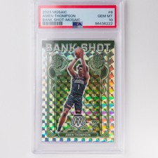 2023 PANINI MOSAIC BANK SHOT MOSAIC #6 AMEN THOMPSON 💎 PSA 10 🔥
