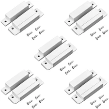 Wired Surface Mounted NC Magnetic Door Window Contact Sensor Alarm Switch 5 Pack