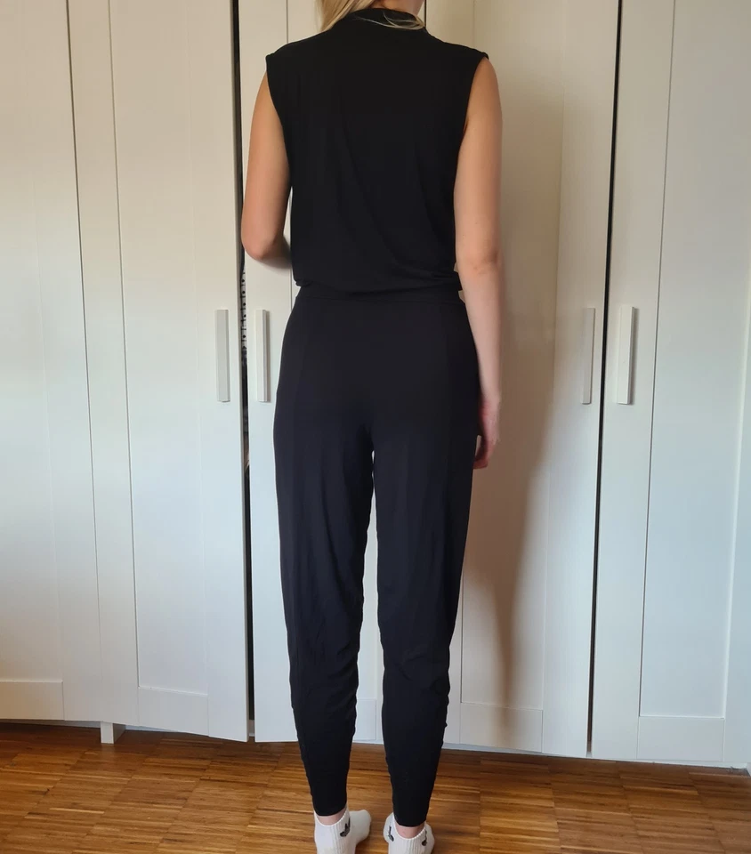 Eleganter Overall Einteiler von Les Lunes  aus Jersey in Schwarz TOP Gr. 38  - Bild 3 von 4