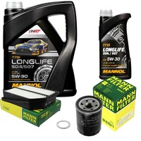 MANN-FILTER Inspektionspaket Mannol 6L Longlife 5W-30 FüR Suzuki Grand Vitara