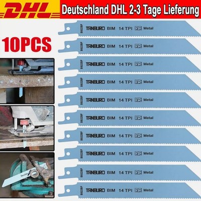 10x 15cm Säbelsägeblatt Säbelsäge Recipro Sägeblatter Metall Sägeblatt Säbelsäg