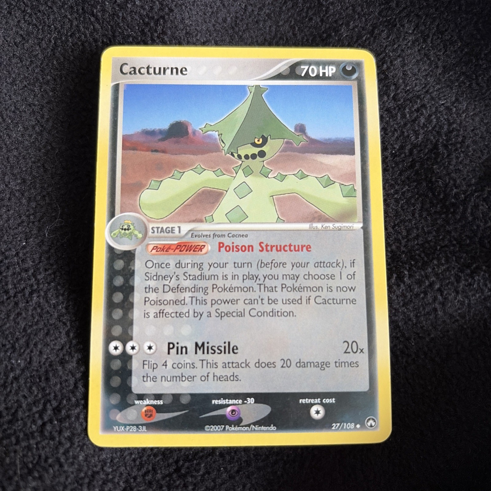 POKEMON CACTURNE 27/108 POWER KEEPERS UNCOMMON LP