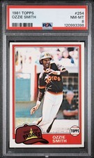 Ozzie Smith 1981 Topps #254. PSA Graded-NM MT 8