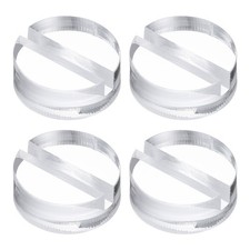 4Pcs, Clear Acrylic Stand 1" Round Card Holders with 1/8" Slot 25 mm
