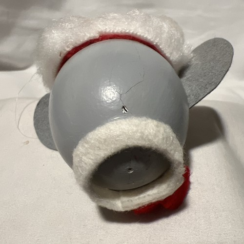 Christmas Egg Couple Sideways Glance Flirt Cute Ornaments Gray Red White 1979 - Picture 11 of 11
