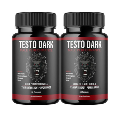 2-Pack Testo Dark for Men - TestoDark Male Performance Support - 120 Caps