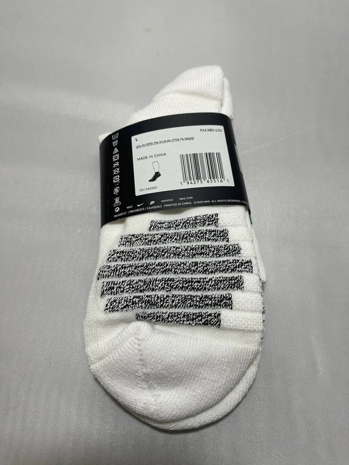 NBA Nike Authentic Black Socks Size Large M8-12/W10-13 Ankle Socks PAA380-100 - Image 2 of 4