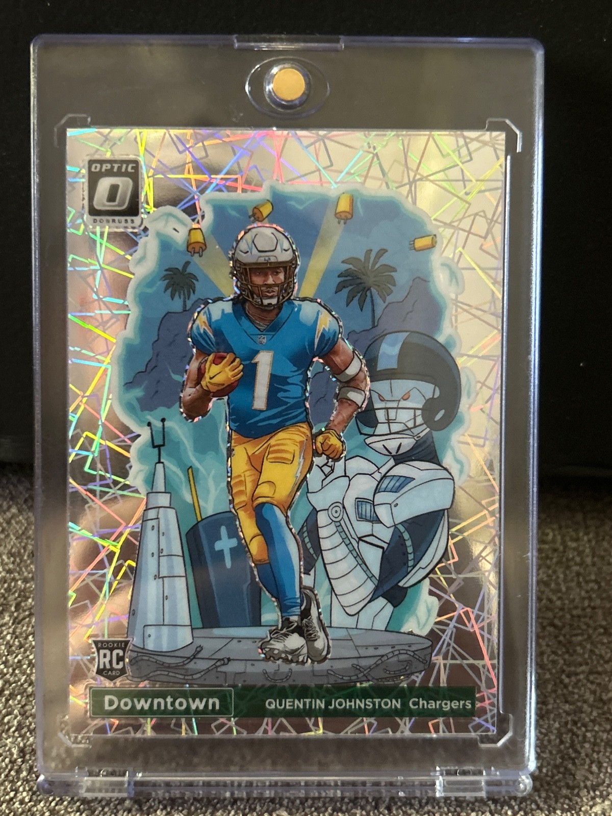 Panini Donruss Optic 2023 Quentin Johnston Chargers Downtown RC #D-16