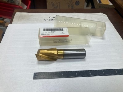 Hertel E8030909, 1''x 3/4''x 1-1/2''x 3-3/4'' OAL, 2FL, HSS, Square End Mill, TiN
