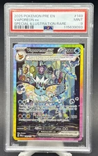 Pokémon TCG Prismatic Evolutions Vaporeon EX Sir 149/131 PSA 9