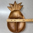 Vintage Handcrafted Wooden Monkey Pod Pineapple Divided Serving Tray Tiki Dish — photo 7