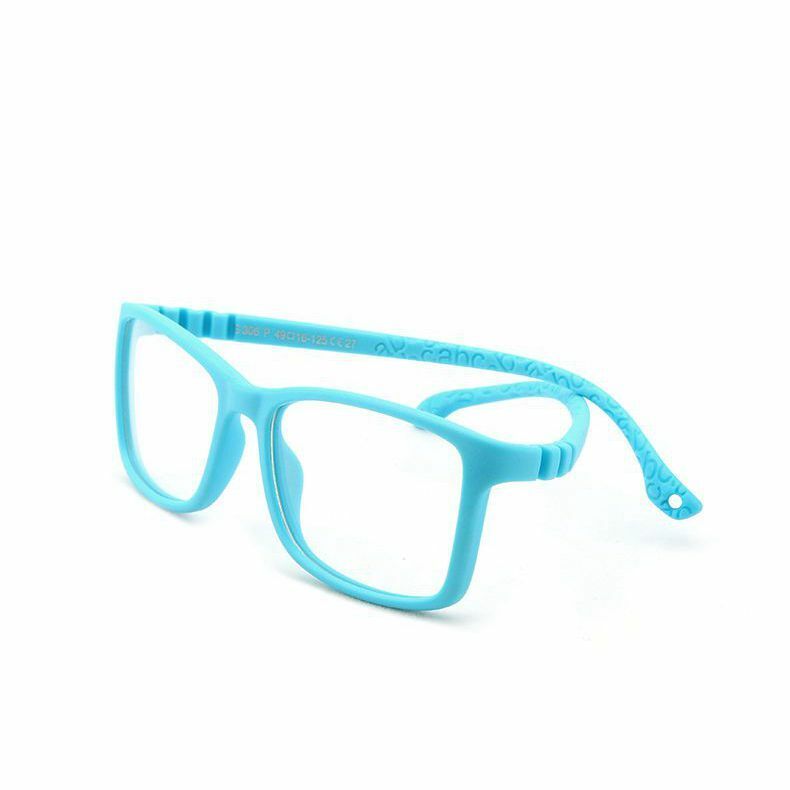 Kids Silicone Eyeglass Frames Lightweight Square Glasses Boys Girls Teens  K03