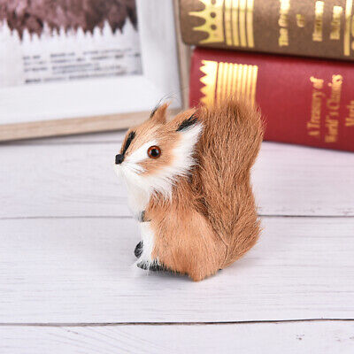 Set of 1 Cute Simulated Squirrel  Toy With Plush Furry For Christmas Day