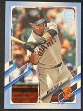 2021 Topps Series 1 Baseball Buster Posey #301 Father's Day Blue #23/50 Giants