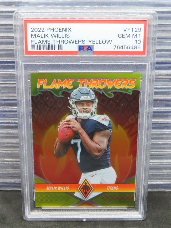 Malik Willis Panini Phoenix Flame Throwers #FT29 Yellow
