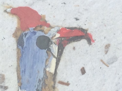 Original Mixed Media Art Painting Decoupage Collage F&G hen turkey pheasant bird - Picture 3 of 9
